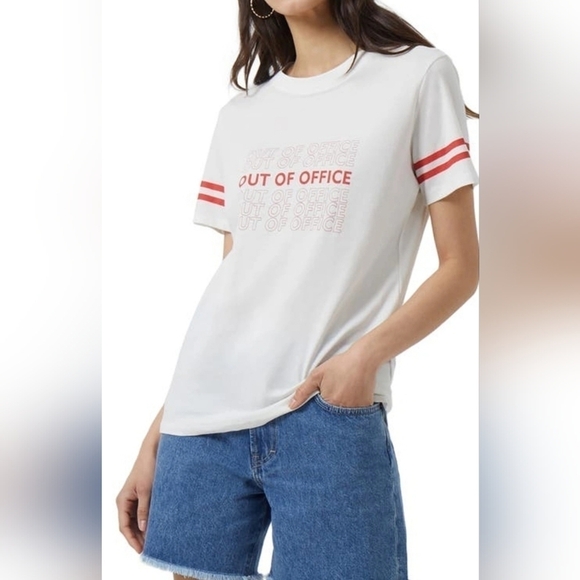 FRENCH CONNECTION small out of office tee shirt - Picture 1 of 5
